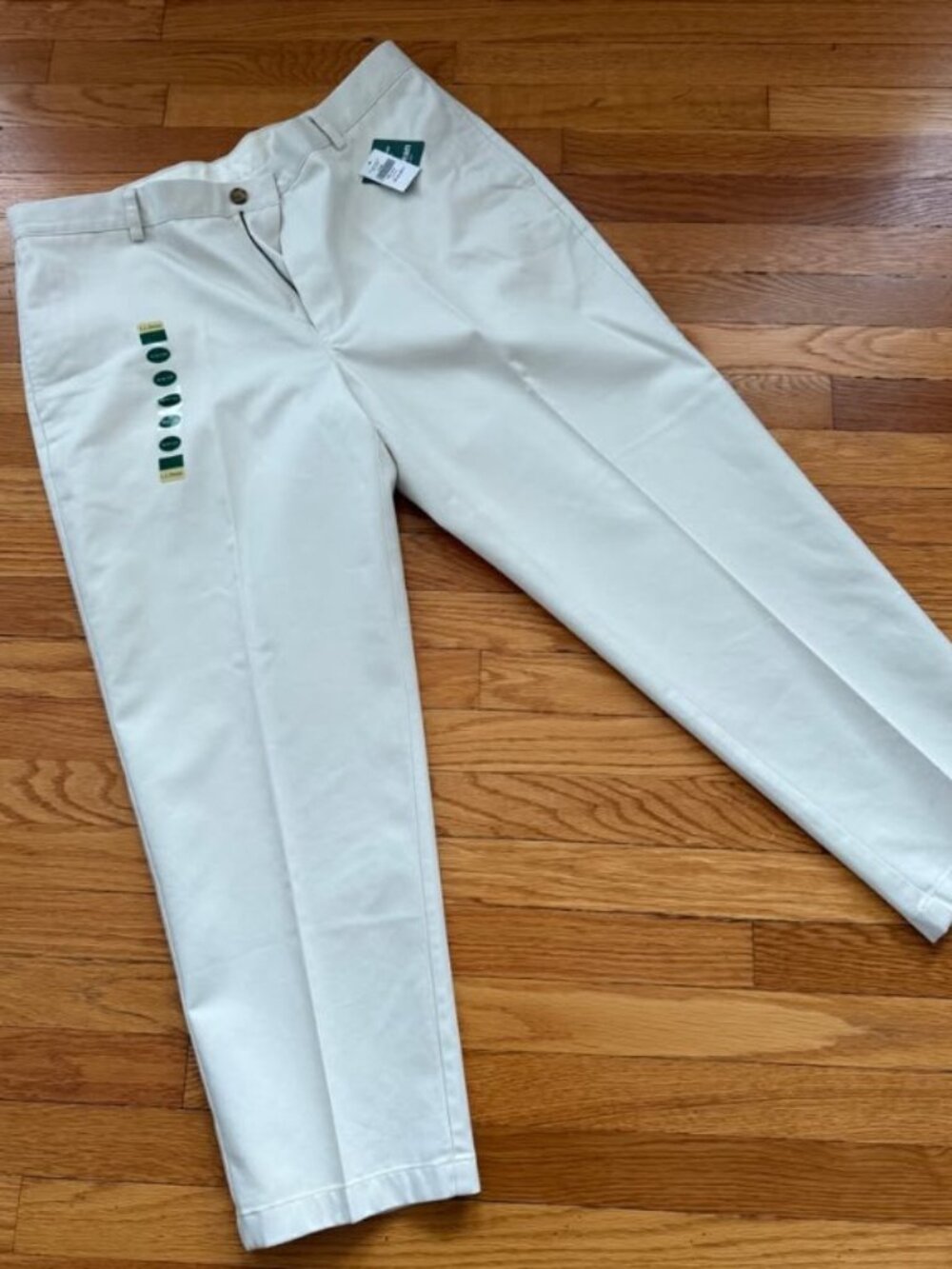 L.L. Bean Classic Fit Cotton Chinos - Light Khaki - Size 38x29 - BRAND NEW